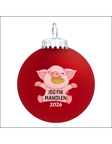 Mandelgave - Julegris - Rød mat