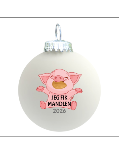 Mandelgave - Julegris - Hvid mat
