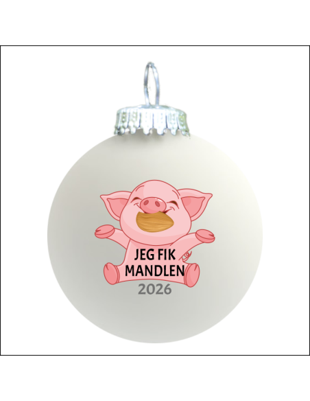 Mandelgave - Julegris - Hvid mat