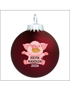 Mandelgave - Julegris - Mørkerød mat