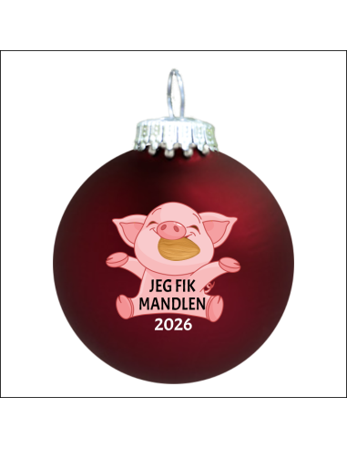 Mandelgave - Julegris - Mørkerød mat