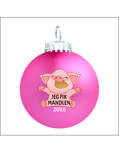 Mandelgave - Julegris - Pink mat