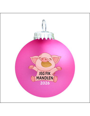 Mandelgave - Julegris - Pink mat