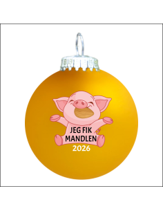 Mandelgave - Julegris - Gul mat