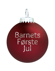 7 cm julekugle med faste tekster - vælg variant 2