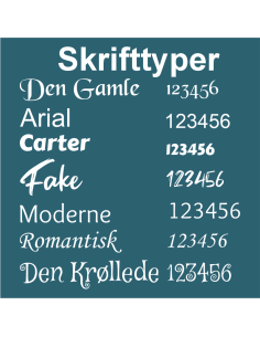 Farvetrykt julekugle med tekst på 2 side
