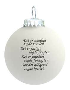 Citat-julekugle - 108 - Det er umuligt